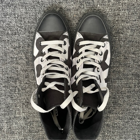 Converse Chuck Taylor All Star Spellout Sneakers Black White Hi Men’s Size 8.5 - Picture 4 of 9